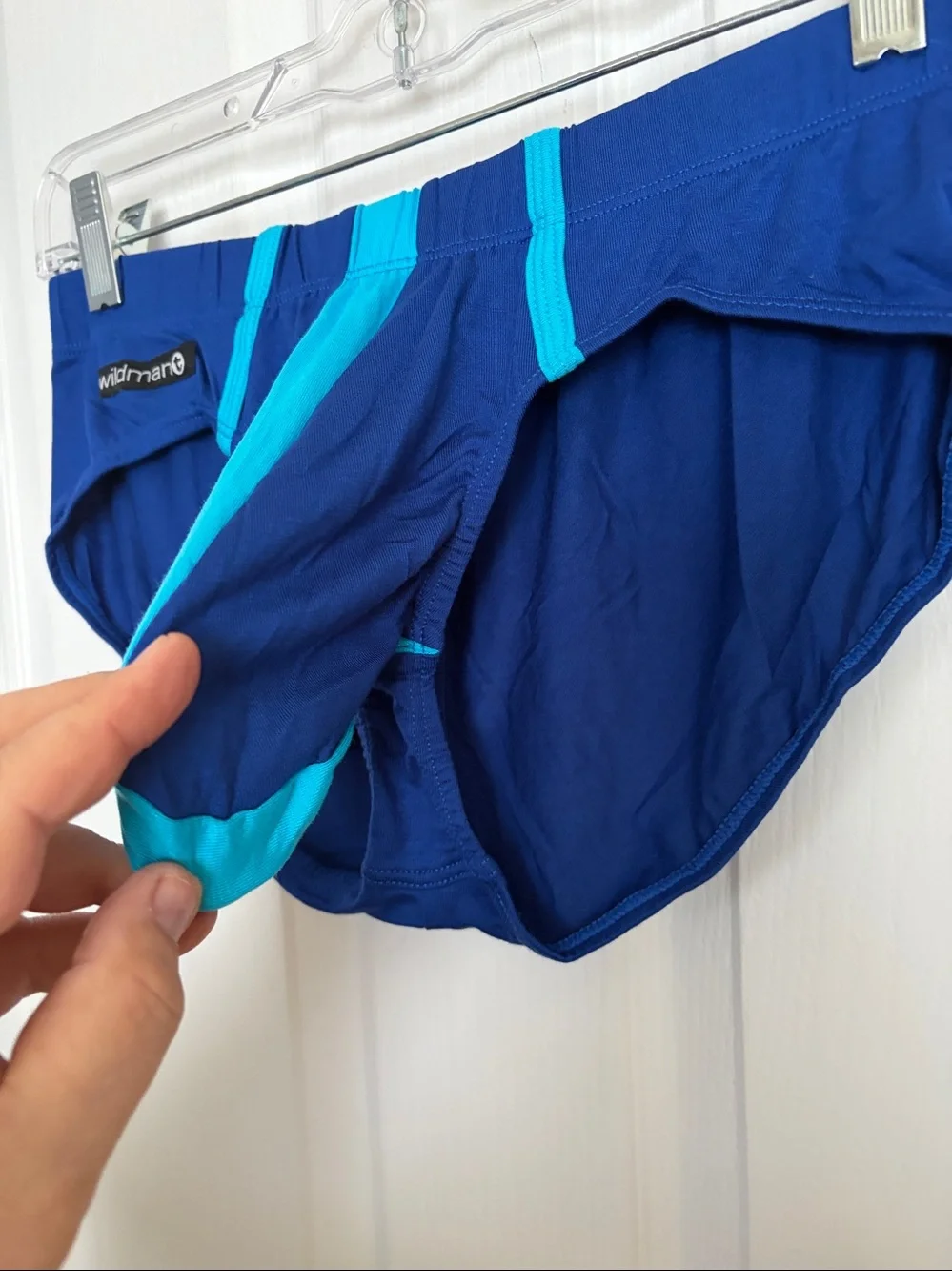 New with tags.  Wild Man - Briefs, Swim.  Blue and Teal.